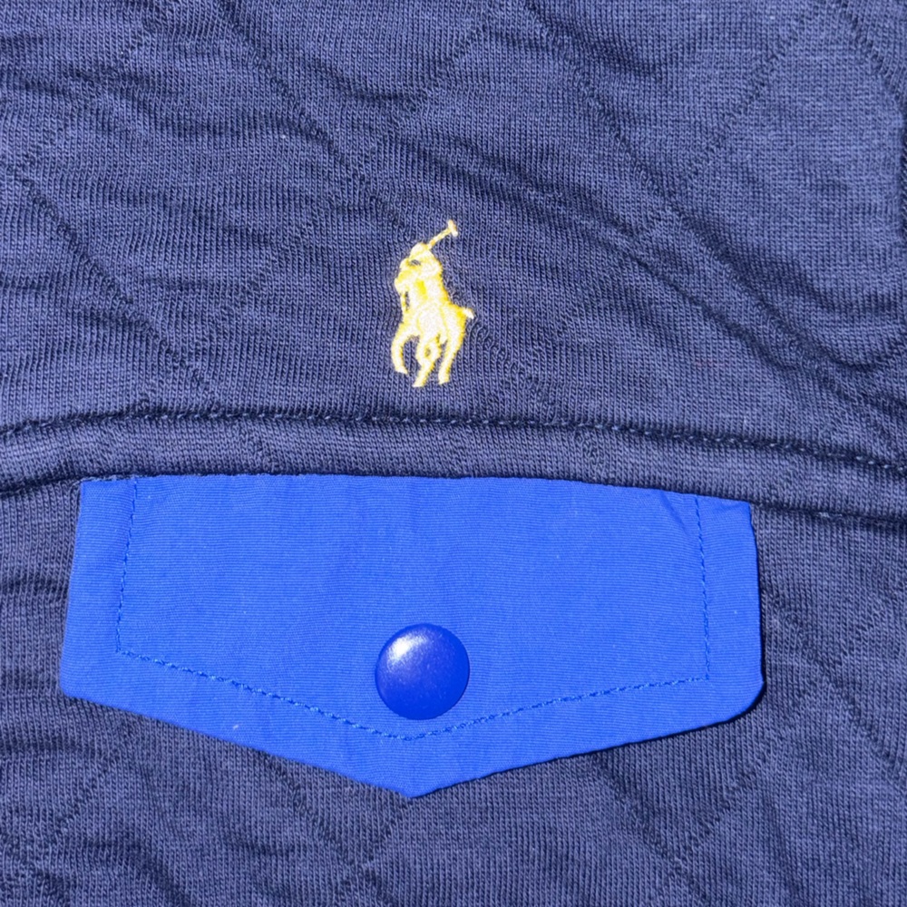 Ralph Lauren Navy and Yellow Quilted Jacket—Size 3T - Picture 3 of 4